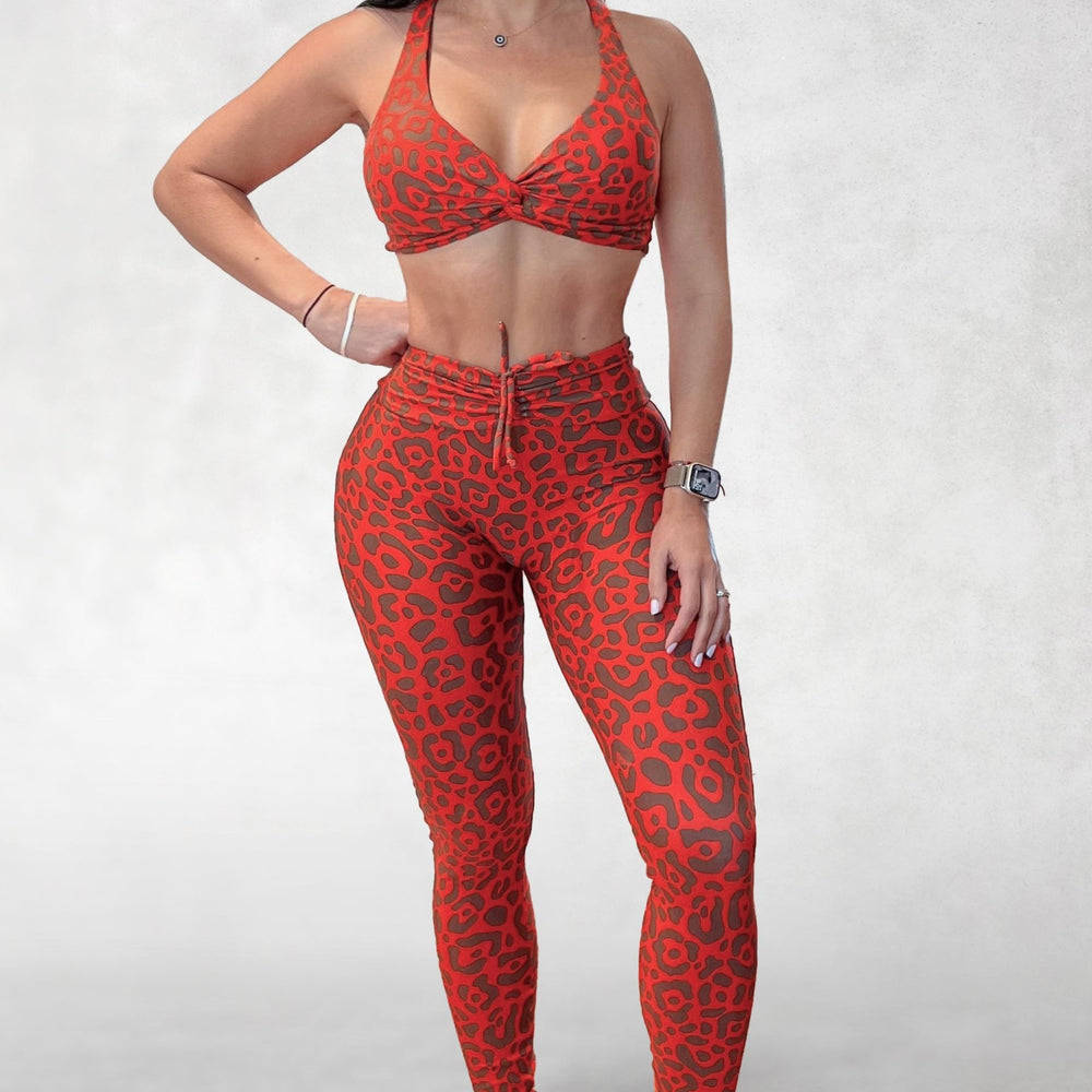 Magma Leopard Leggings Set