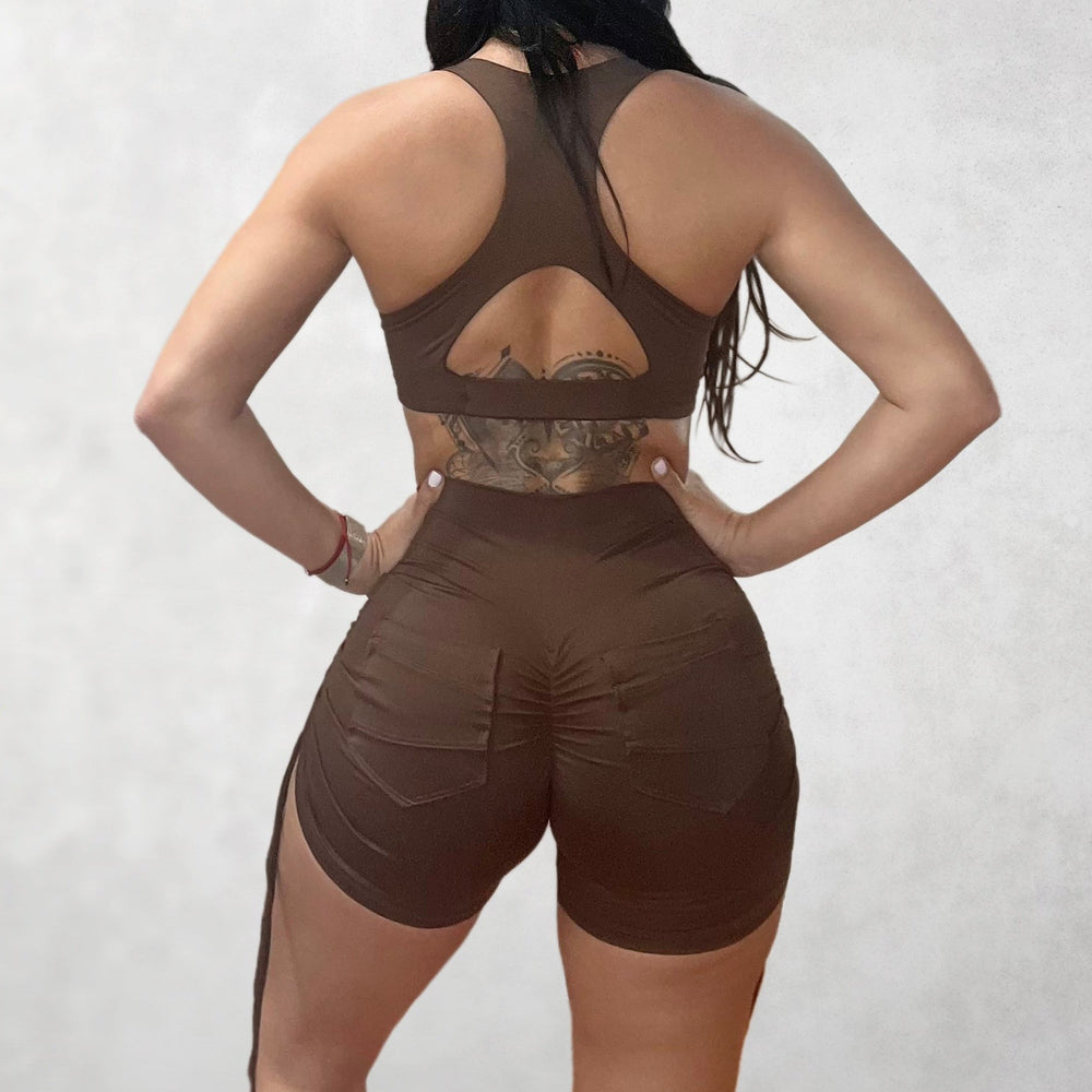 Sip My Mocha Shorts Set