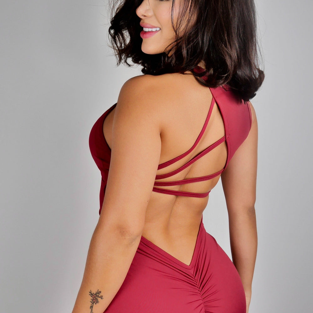 Dark Cherry Seduction Romper